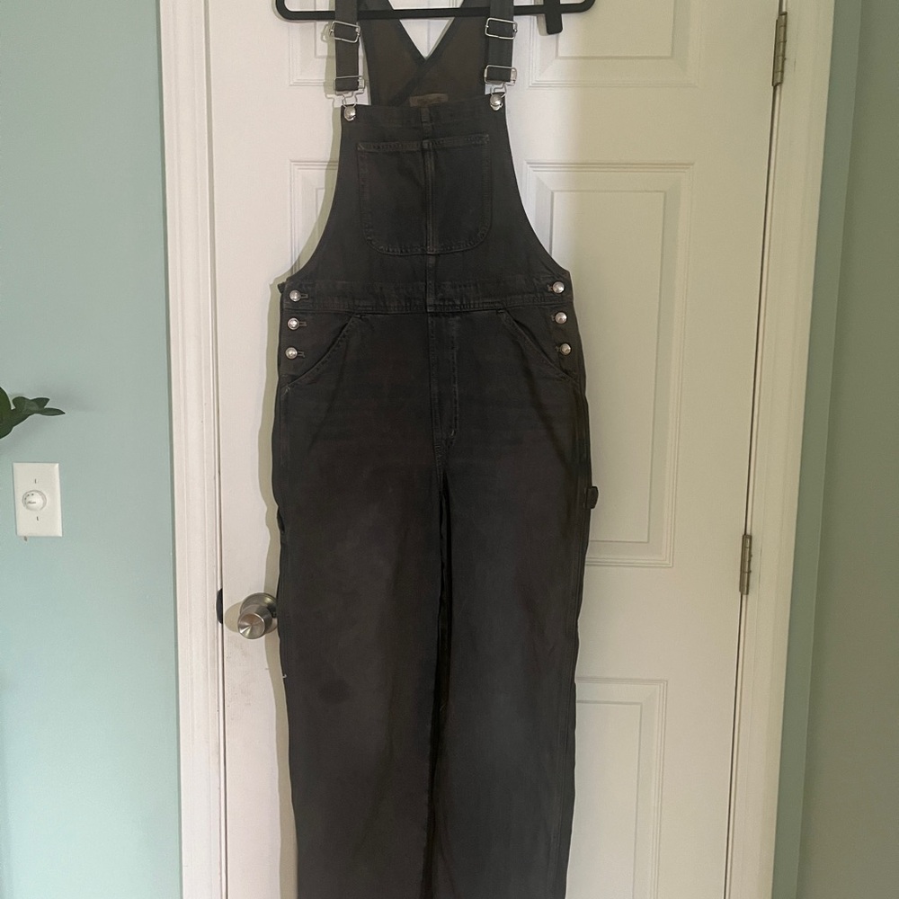 Madewell oversized Carpenter Denim Overalls Size L black/brown